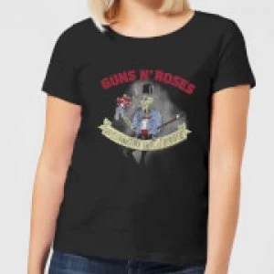 Image of Guns N Roses Jungle Skeleton Womens T-Shirt - Black