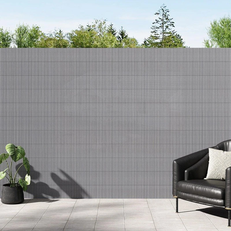 Image of Breeins 5m x 1.5m Sun-blocked Privacy Fence Screen Panels Grey unisex One size