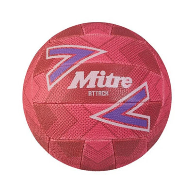 Image of Mitre Attack Netball Red (5) Quality Product