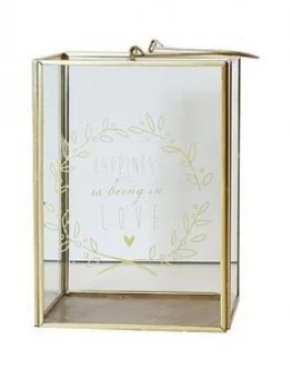 image of Arthouse Gold Happiness Printed Lantern