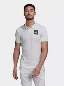Image of adidas Paris Heat.rdy Tennis Freelift Polo Shirt, White Size XL Men