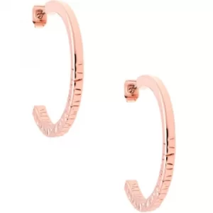 Karen Millen Etched Hoop Earrings