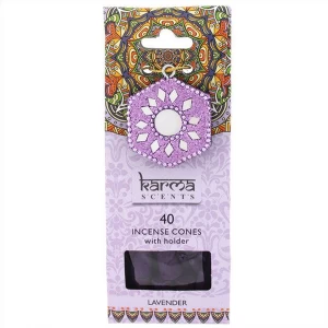 image of Karma Lavender Incense Cones Gift Set