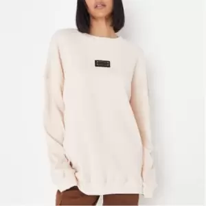 Missguided Tall Ribbed Msgd Badge Sweater - Nude