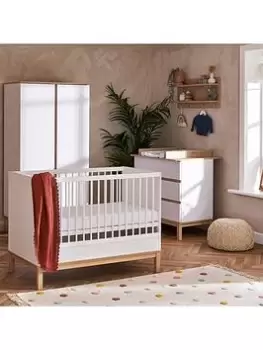 image of Obaby Astrid Mini 3 Piece Nursery Furniture Set - White