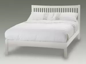 Image of Serene Mya 4ft Small Double Opal White Wooden Bed Frame