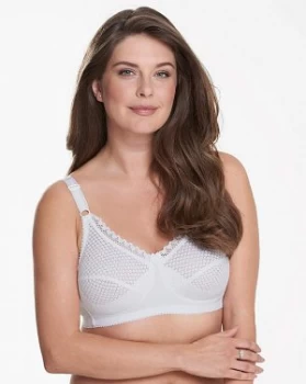 image of Miss Mary Cotton Dots White Bra