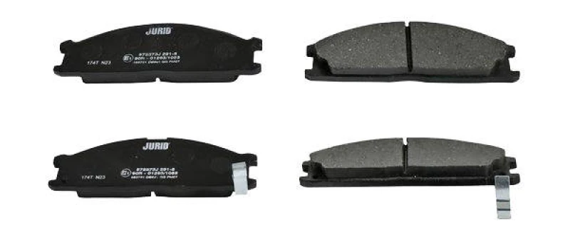 Image of JURID 572373J Brake pad set with acoustic wear warning, without accessories Brake Pad Set,disc brake (402)