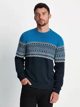 Image of TOG24 Mens Waylon Knitwear, Indigo, Size 2XL, Men