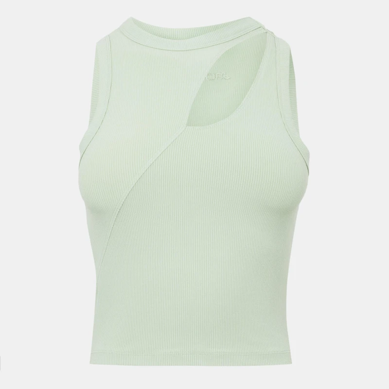 Image of Jack Wills Spliced Rib Tank - Green Green 6