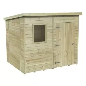 image of 8' x 6' Forest Premium Tongue & Groove Pressure Treated Pent Shed (2.5m x 2.02m)