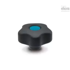 Image of ELESA Lobe knob-VCT.43 B-M6-Soft-C5 Blue