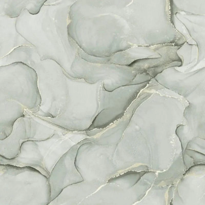 Image of Muriva Elysian Marble Green Wallpaper Modern Metallic Gold Effect Feature Wall