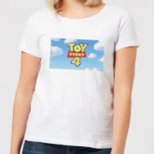 Image of Toy Story 4 Clouds Logo Womens T-Shirt - White - 3XL