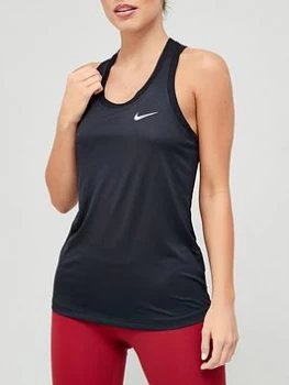 Image of Nike Training Dri-Fit Racerback Tank Top - Black, Size 2XL, Women