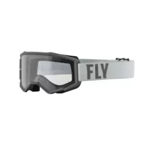 Image of FLY Racing Focus Goggle Grey Dark Grey Clear Lens