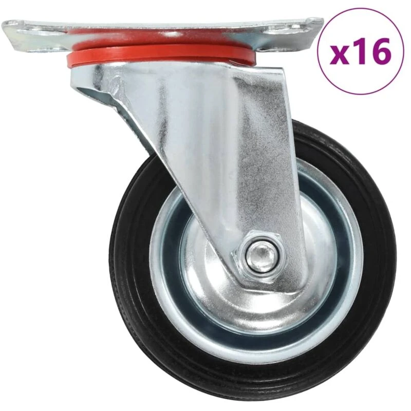Image of VIDAXL 16 pcs Swivel Casters 75mm Vidaxl 8719883717357