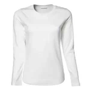 Image of Tee Jays Womens/Ladies Interlock Long Sleeve T-Shirt (3XL) (White)