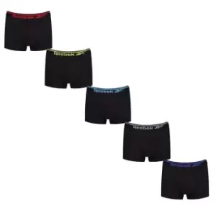 Image of Reebok 5 Pack Mari Trunks Mens - Black