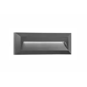 Netlighting Merano Ferryland Outdoor Flush Wall Lamp Dark Grey Abs LED 2W 365Lm