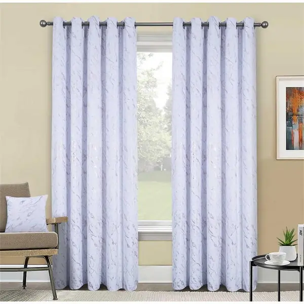 Image of Home Curtains Mabel Thermal Lined Eyelet Curtains Eyelet Curtains 45x54 White 76719601000
