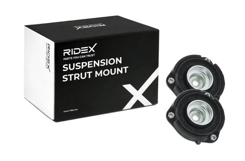 Image of RIDEX 1180S1146 Top strut mount Front axle both sides, with ball bearing Elastomer Suspension Strut Support Bearing (1180)