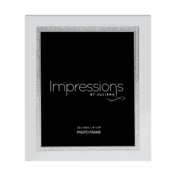 image of 8" x 10" - Impressions Silver Colour Glitter Frame