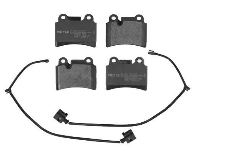 Image of MEYLE 025 240 9717 Brake pad set Rear Axle, incl. wear warning contact, Original Quality, with anti-squeak plate Brake Pad Set,disc brake (402)