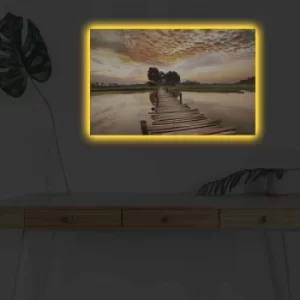 Image of 4570DHDACT-087 Multicolor Decorative LED Lighted Canvas Painting