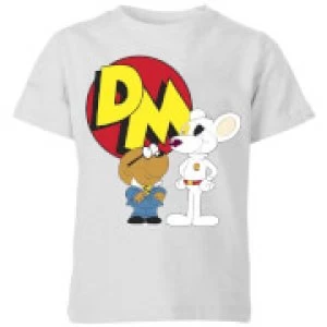 image of Danger Mouse DM And Penfold Kids T-Shirt - Grey - 11-12 Years