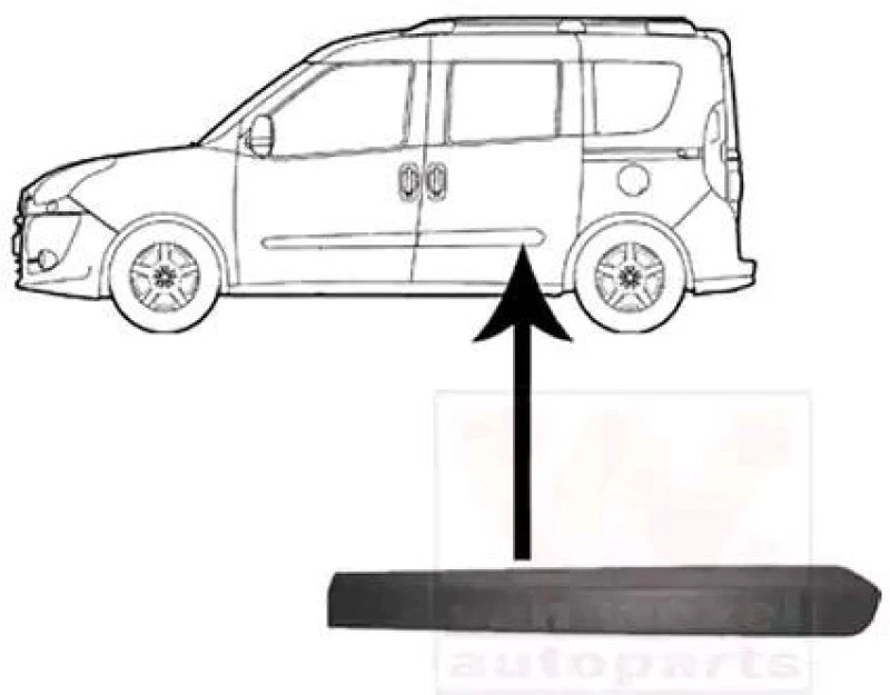 Image of VAN WEZEL 1638425 Moldings Trim-/Protection Strip,door (1005)