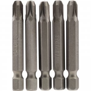 Image of Draper Pozi Screwdriver Bit PZ3 50mm Pack of 5