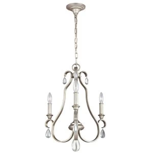 image of Chandelier 3 Light Silver Finish, E14