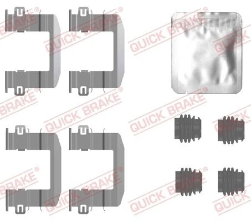 Image of QUICK BRAKE Brake pad fitting kit QUICK BRAKE 109-0132