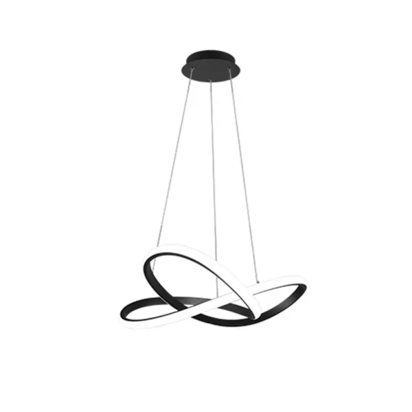 Image of Course Modern LED Pendant Ceiling Light Black Matt 4000K