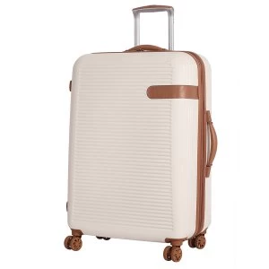 image of IT Luggage 8 Wheel Hard Shell Medium Cream Suitcase