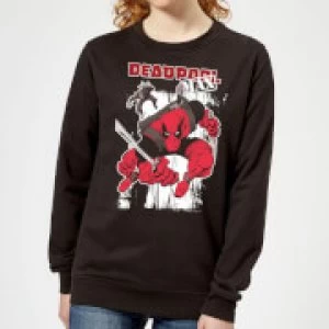Image of Marvel Deadpool Max Womens Sweatshirt - Black