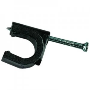 Image of Wickes Exterior Cable Clips - Black 11mm Pack of 50