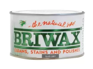 image of Briwax BRWWPSLG400 Wax Polish Original Slate Grey 400g