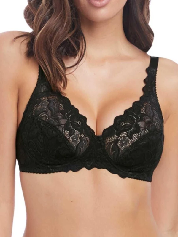 Image of Wacoal Womens Eglantine Non Wired Bra in Black Size: 34B Black Female 34B