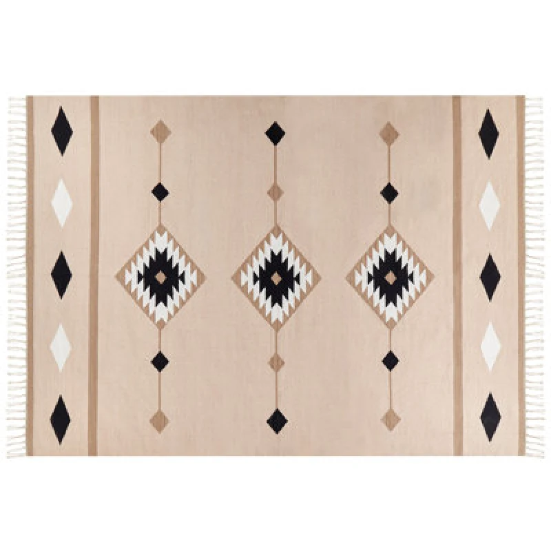 Image of Beliani Rug Berdik Multicolour 200 X 300 Cm Cotton Kilim