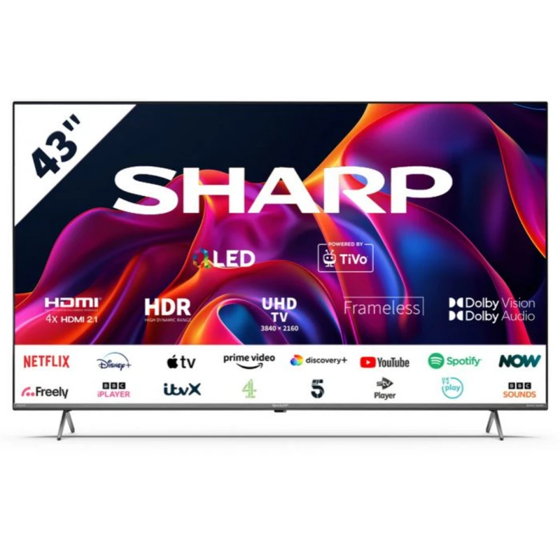 Image of Sharp 43" 4T-C43GM6245KS Smart 4K Ultra HD QLED TV