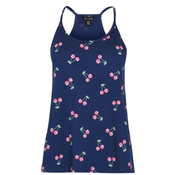 Miso Print Halter Vest Ladies - Navy AOP