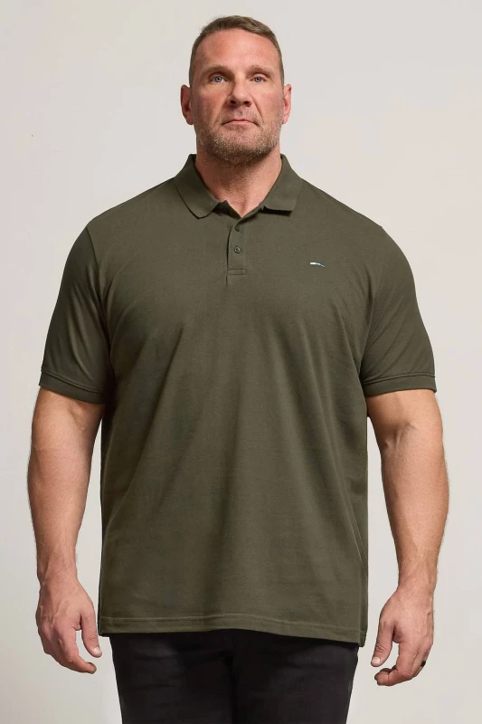 Image of BadRhino BadRhino Men Short Sleeve Polo Shirt in Light Khaki Size: large Light Khaki L Male 5057147734041