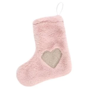 image of Blush Pink Plush Stocking