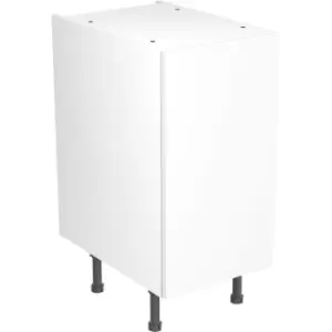 Image of Kitchen Kit Flatpack Slab Kitchen Cabinet Base Unit Super Gloss 400mm in White MFC