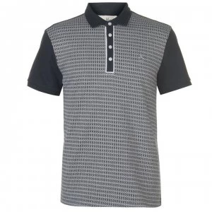 Image of Original Penguin Retro Geometric Print Polo Shirt - Sapphire 413