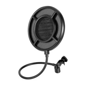 image of Thronmax P1 Microphone Pop Filter - Dual Layer Steel and Nylon Mesh, Curved Shield Design