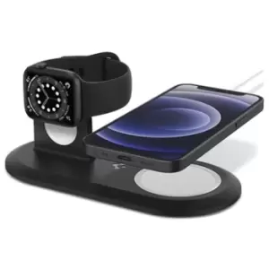 image of Spigen MagFit Duo Charging Dock for Apple MagSafe, Apple Watch - Black