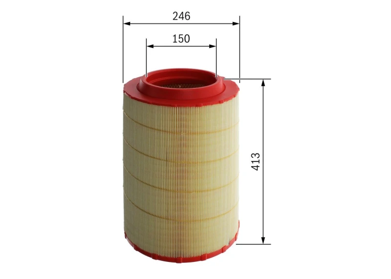 Image of Bosch F 026 400 588 Air filter Filter Insert Air Filter (8)